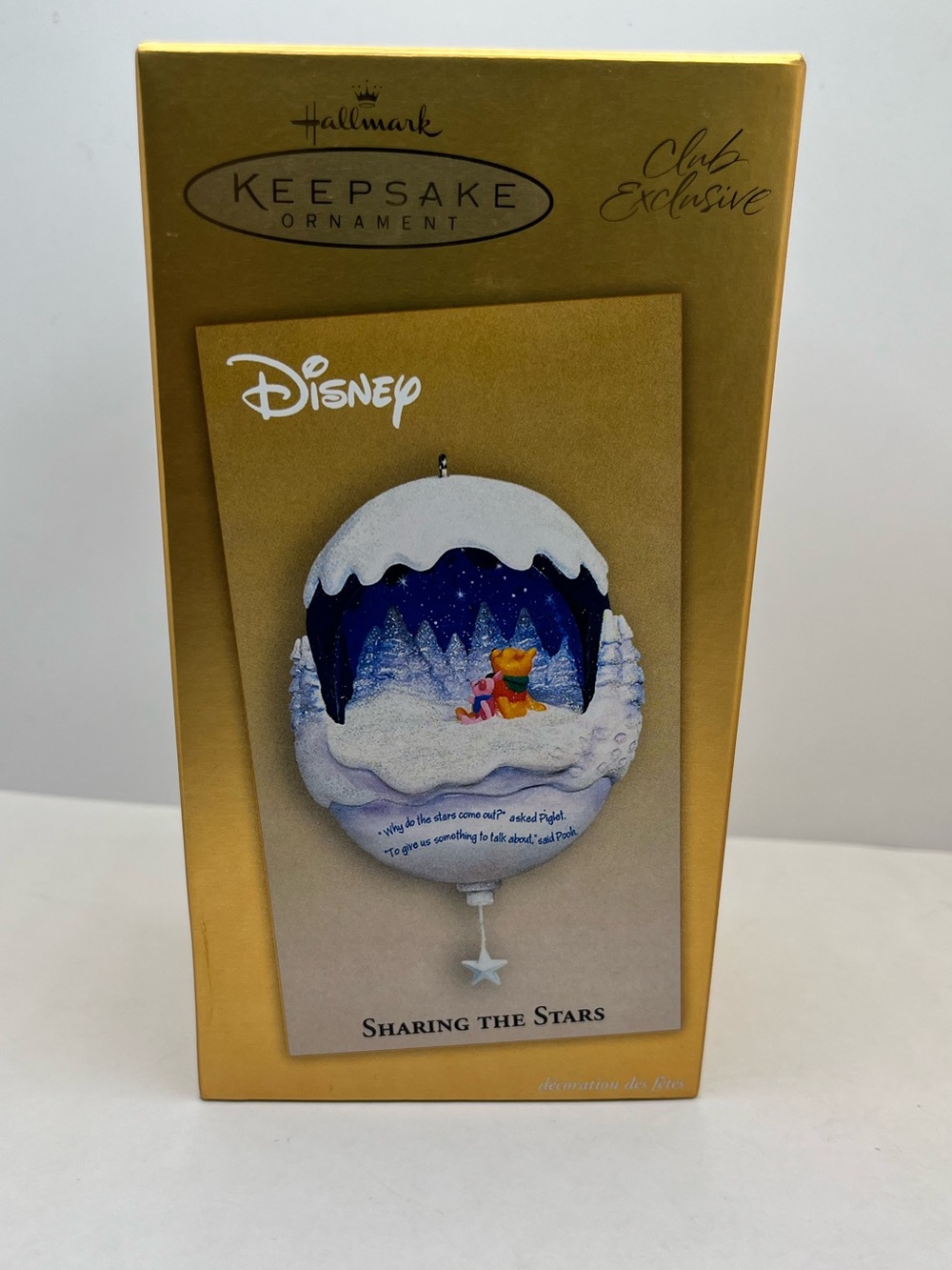NIB Hallmark Sharing The Stars Pooh & Piglet Club Exclusive Magic Ornament